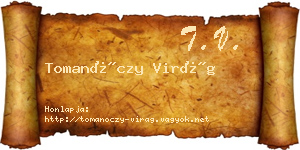 Tomanóczy Virág névjegykártya