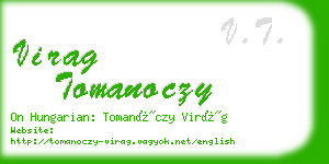 virag tomanoczy business card